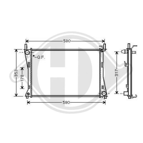 DIEDERICHS Radiator, engine cooling DIEDERICHS Climate