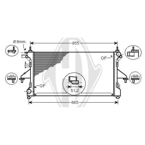 DIEDERICHS Radiador, refrigeración del motor DIEDERICHS Climate