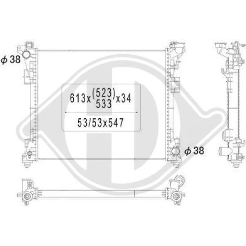 DIEDERICHS Radiateur, refroidissement du moteur DIEDERICHS Climate