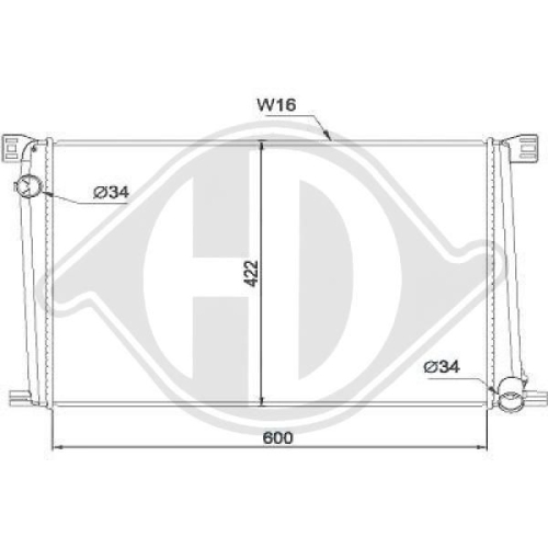 DIEDERICHS Radiator, engine cooling DIEDERICHS Climate