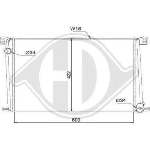 DIEDERICHS Radiateur, refroidissement du moteur DIEDERICHS Climate