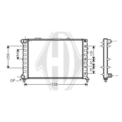 DIEDERICHS Radiateur, refroidissement du moteur DIEDERICHS Climate