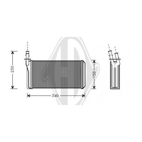 DIEDERICHS Scambiatore calore, Riscaldamento abitacolo DIEDERICHS Climate