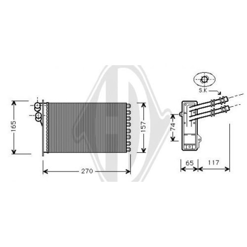 DIEDERICHS Heat Exchanger, interior heating DIEDERICHS Climate