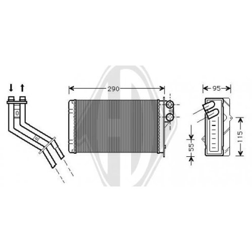 DIEDERICHS Heat Exchanger, interior heating DIEDERICHS Climate