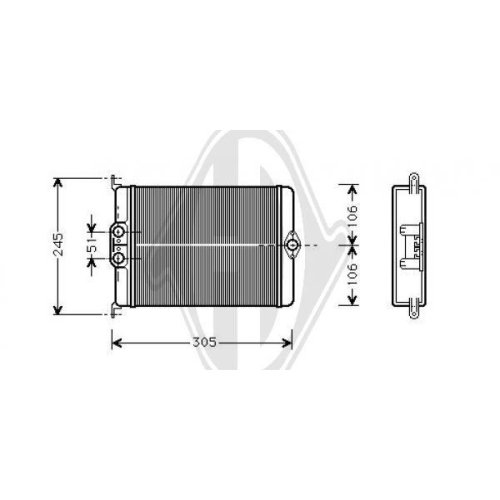 DIEDERICHS Scambiatore calore, Riscaldamento abitacolo DIEDERICHS Climate