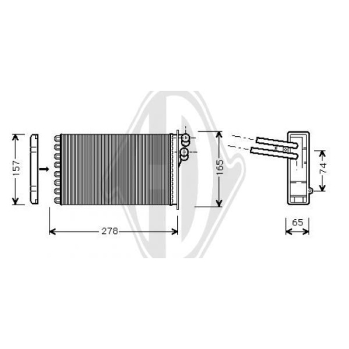 DIEDERICHS Heat Exchanger, interior heating DIEDERICHS Climate