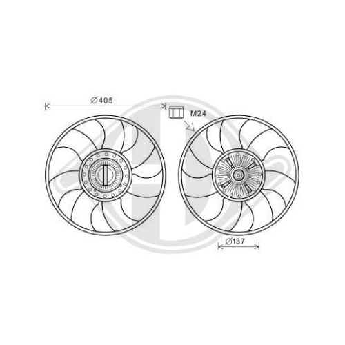 DIEDERICHS Fan, engine cooling