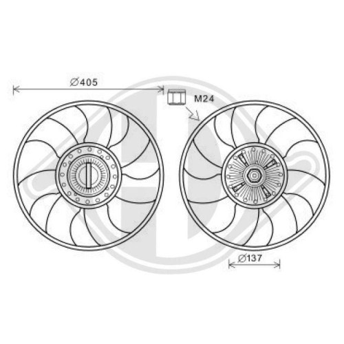 DIEDERICHS Ventilador, refrigeración del motor