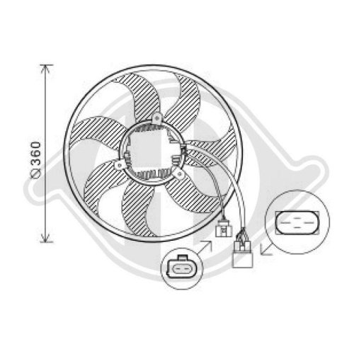 DIEDERICHS Ventilador, refrigeração do motor DIEDERICHS Climate