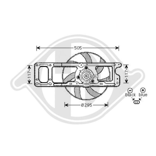 DIEDERICHS Ventilador, refrigeração do motor DIEDERICHS Climate