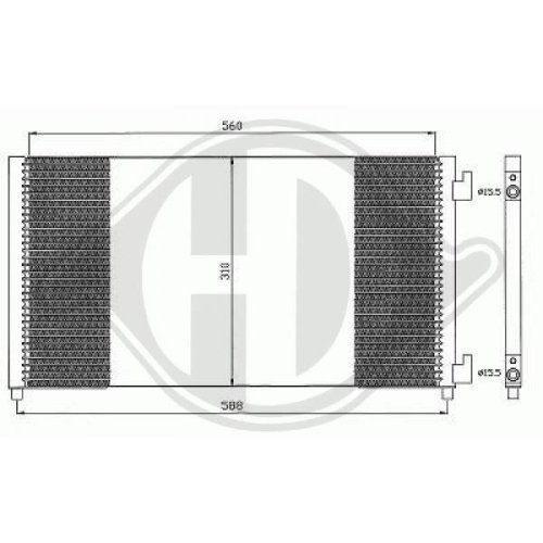 DIEDERICHS Condensador, aire acondicionado