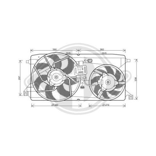 DIEDERICHS Ventilador, refrigeración del motor DIEDERICHS Climate