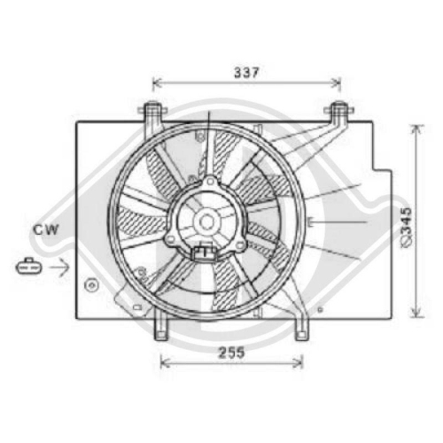 DIEDERICHS Ventilador, refrigeración del motor DIEDERICHS Climate