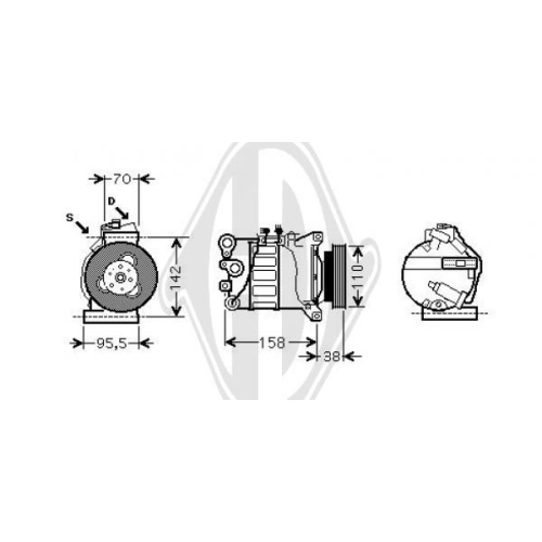 DIEDERICHS Kompressor, Klimaanlage DIEDERICHS Climate