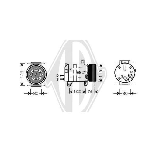 DIEDERICHS Compressor, airconditioning DIEDERICHS Climate