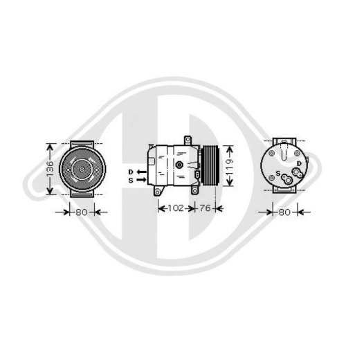 DIEDERICHS Compressor, airconditioning DIEDERICHS Climate