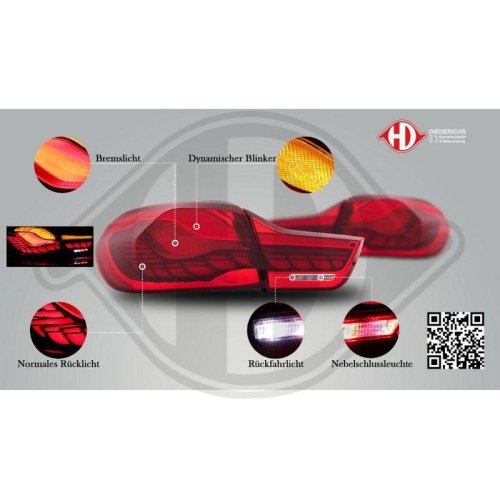 DIEDERICHS Jogo de farolins traseiros HD Tuning