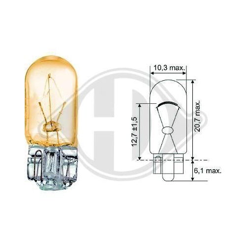 DIEDERICHS Glühlampe Amber