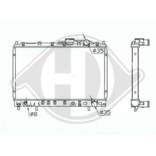 DIEDERICHS Radiator, engine cooling