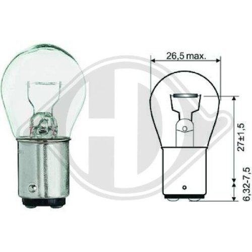 DIEDERICHS Bulb, direction indicator/end outline marker light