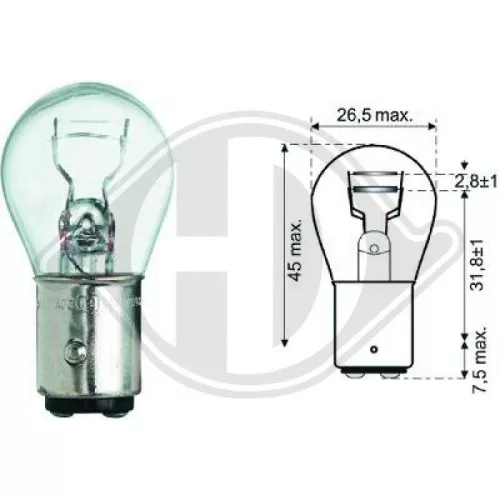 DIEDERICHS Lampadina, Luce stop/Luce posteriore