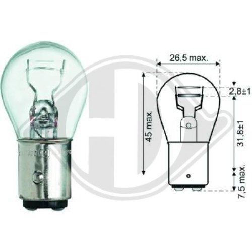 DIEDERICHS Gloeilamp, rem-/achterlicht