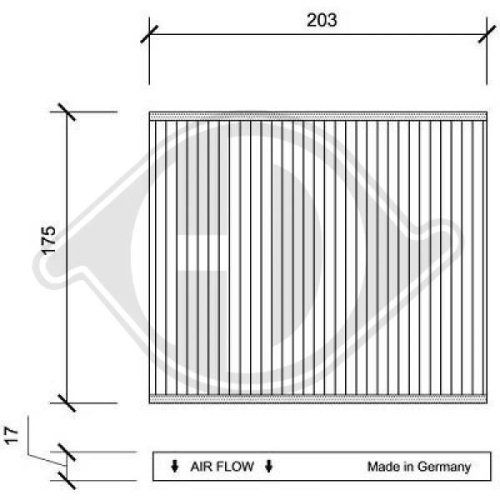 DIEDERICHS Filtre, kabin havası DIEDERICHS Climate