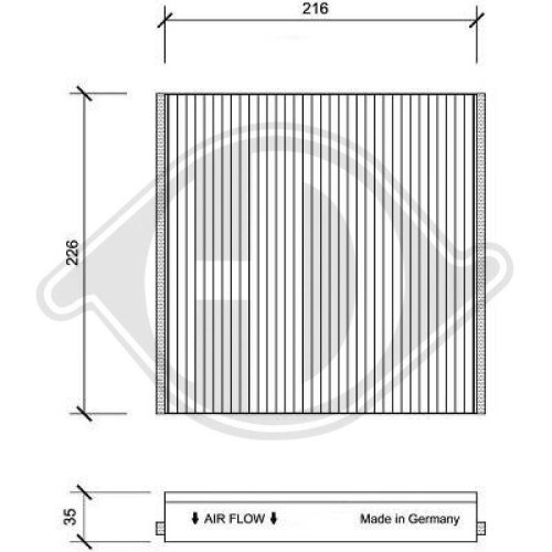 DIEDERICHS Filtre, kabin havası DIEDERICHS Climate DIEDERICHS Filtre, kabin havası DIEDERICHS Climate