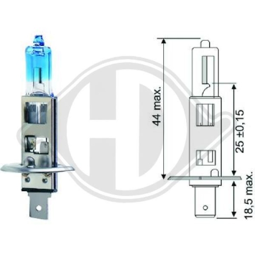 DIEDERICHS Glühlampe Xenon Look 3.620K +50% More Light