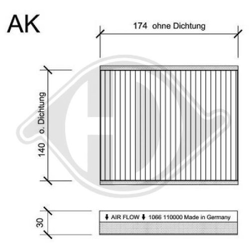 DIEDERICHS Filter, cabin air DIEDERICHS Climate