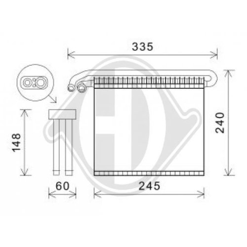 DIEDERICHS Evaporator, air conditioning DIEDERICHS Climate