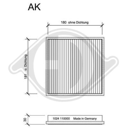 DIEDERICHS Filter, cabin air DIEDERICHS Climate