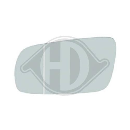 DIEDERICHS Cristal de espejo, retrovisor exterior