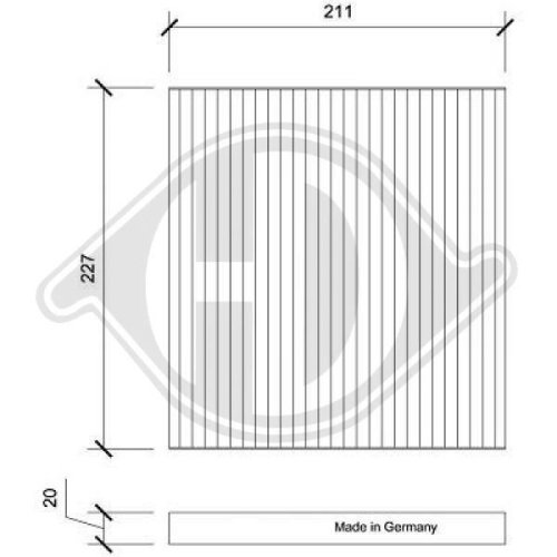 DIEDERICHS Filter, cabin air DIEDERICHS Climate