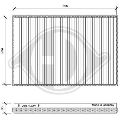 DIEDERICHS Filtre, kabin havası DIEDERICHS Climate