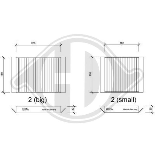 DIEDERICHS Filter, Innenraumluft DIEDERICHS Climate