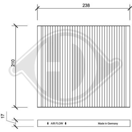 DIEDERICHS Filtre, kabin havası DIEDERICHS Climate