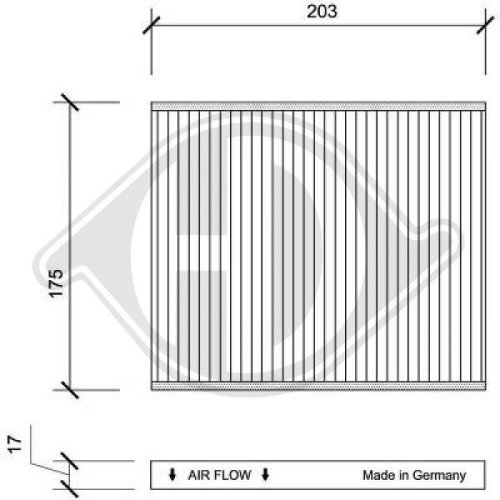 DIEDERICHS Filtre, air de l'habitacle DIEDERICHS Climate