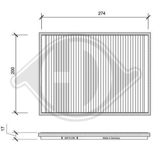 DIEDERICHS Filter, cabin air DIEDERICHS Climate