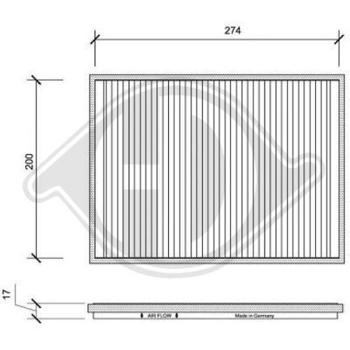 DIEDERICHS Filtre, air de l'habitacle DIEDERICHS Climate