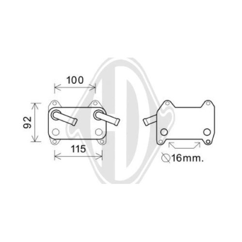 DIEDERICHS Oil Cooler, engine oil DIEDERICHS Climate