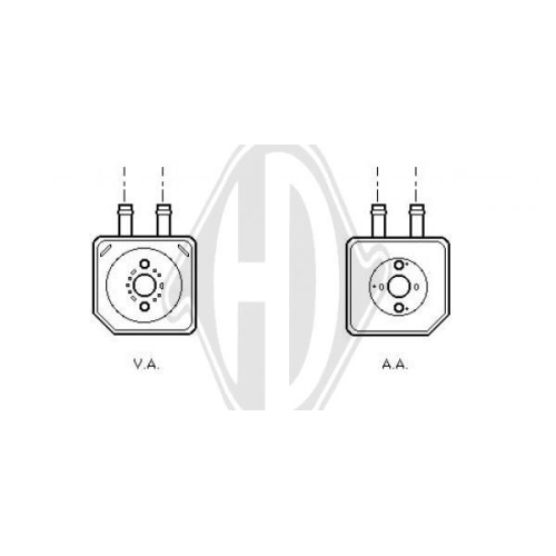 DIEDERICHS Oil Cooler, engine oil DIEDERICHS Climate