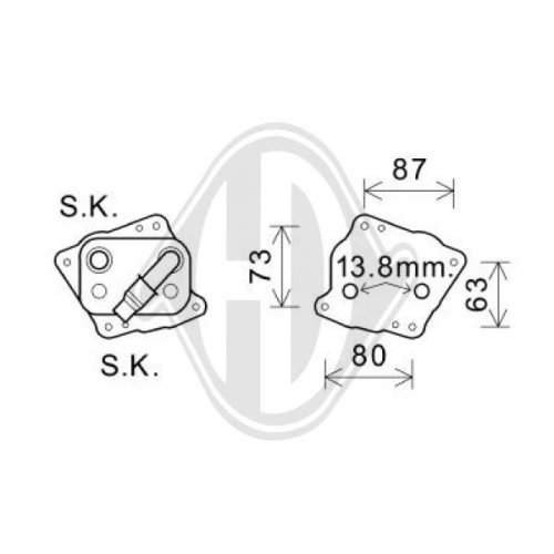 DIEDERICHS Oliekoeler, motorolie DIEDERICHS Climate