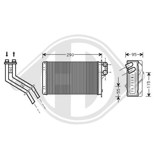 DIEDERICHS Scambiatore calore, Riscaldamento abitacolo DIEDERICHS Climate