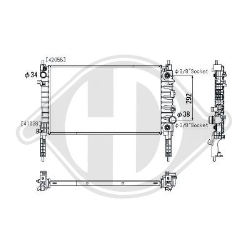 DIEDERICHS Radiator, engine cooling DIEDERICHS Climate