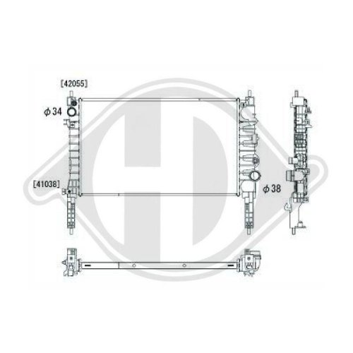 DIEDERICHS Radiateur, refroidissement du moteur DIEDERICHS Climate