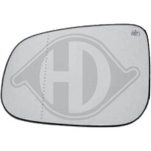 DIEDERICHS Cristal de espejo, retrovisor exterior