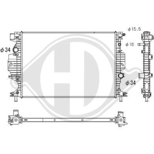 DIEDERICHS Radiator, engine cooling DIEDERICHS Climate