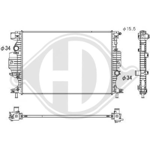 DIEDERICHS Radiator, engine cooling DIEDERICHS Climate